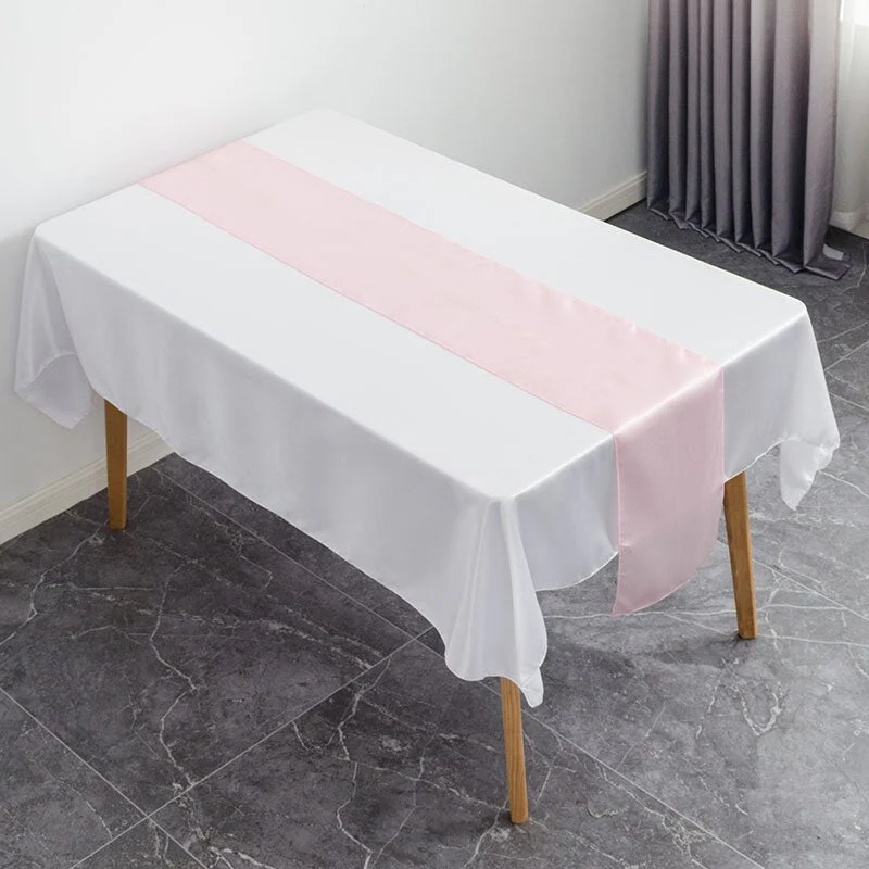 HULIANFU Table Runner Satin Shiny Colour Wedding Decoration Hotel Birthday Party Show Banquet Table Runner - Deanwangkt