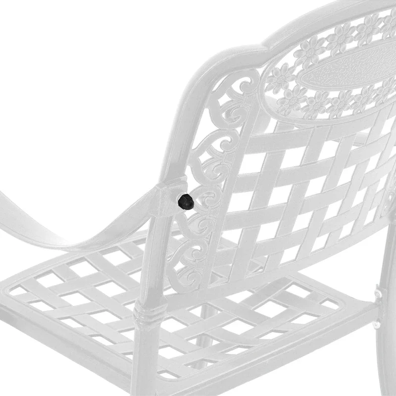 Clihome Cast Aluminum Patio Dining Chairs (Set of 2)