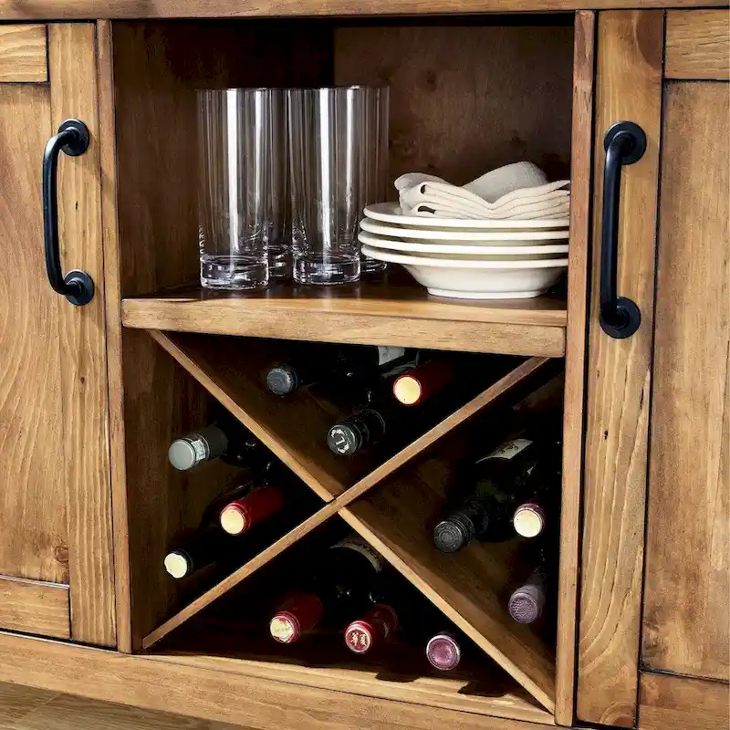 Crosley Roots Natural Finish Buffet - 52 W x 18 D x 36 H