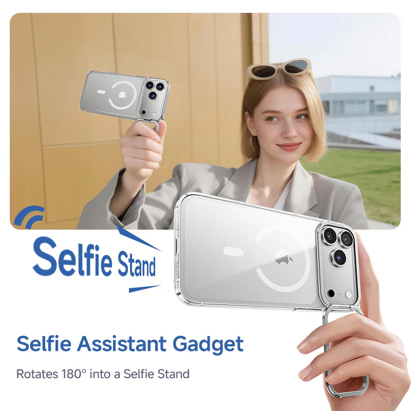 MAGIC JOHN Camera Lens Adjustable Camera Protection Stand iPhone Case