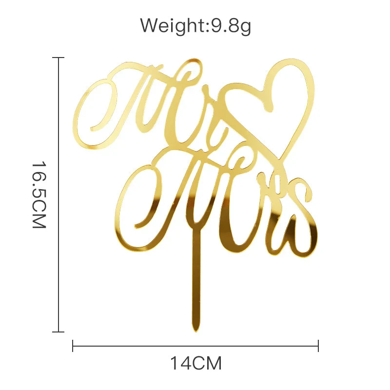 HULIANFU MR&MRS Acrylic Wedding & Engagement Cake Topper Lover Valentine  Day Baking Decoration You&me Anniversary Cake Party Favors - Deanwangkt