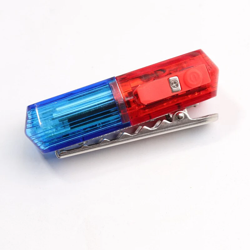 HULIANFU LED Red Blue Multifunction Clip  Flashing Warning Safety Shoulder Police Light  Build-In Battery 500M Invisable - Deanwangkt