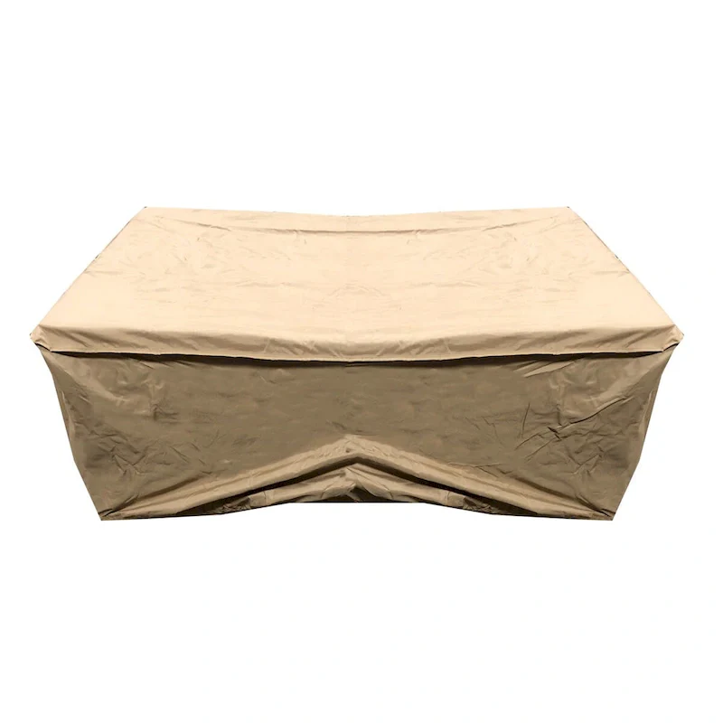 Rectangular Polyester 52-in Weather Resistant Outdoor Tan Fire Table and Coffee Table Cover - 52