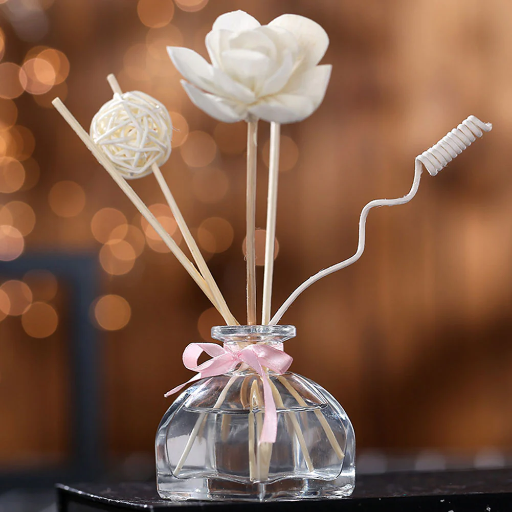 HULIANFU Purifying Air Bathroom Aroma Diffuser DIY Aromatherapy Home Fragrances Spa Office Hotel No Fire Scent Rattan Sticks (no bottle) - Deanwangkt