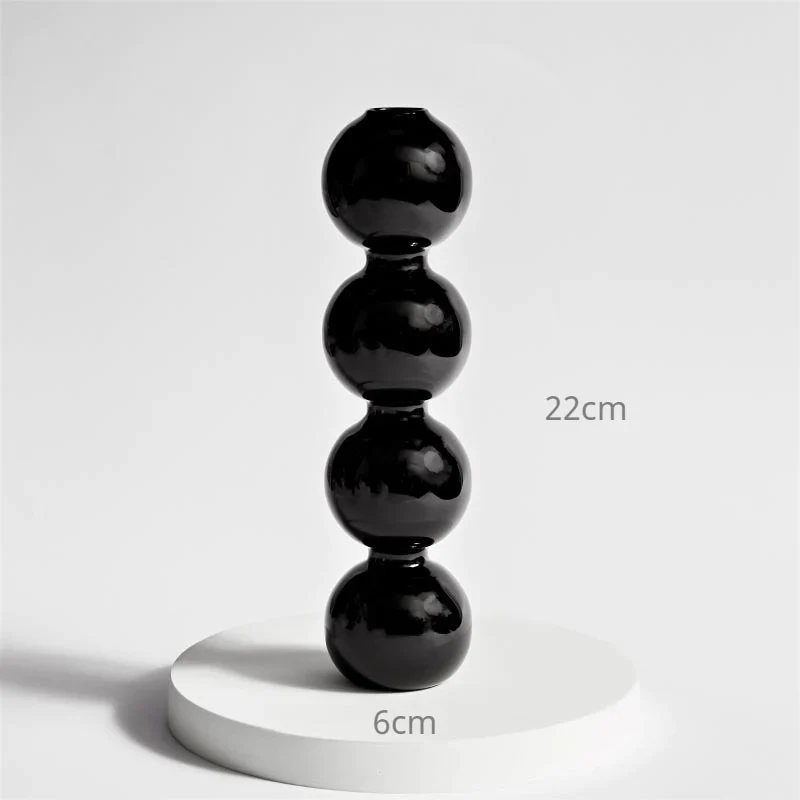 HULIANFU Nordic Creative Glass Bubble Vase Flower Arrangement Spherical Art Flower Ornaments Vases Decoration Home Birthday Gift - Deanwangkt