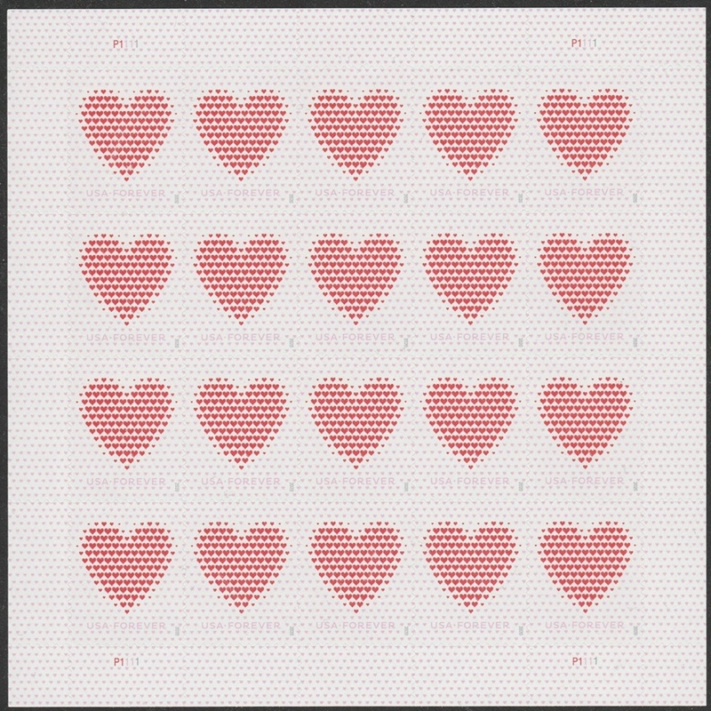 Made of Hearts 2020, (Sheet of 20) - TWENTYSTAMPS
