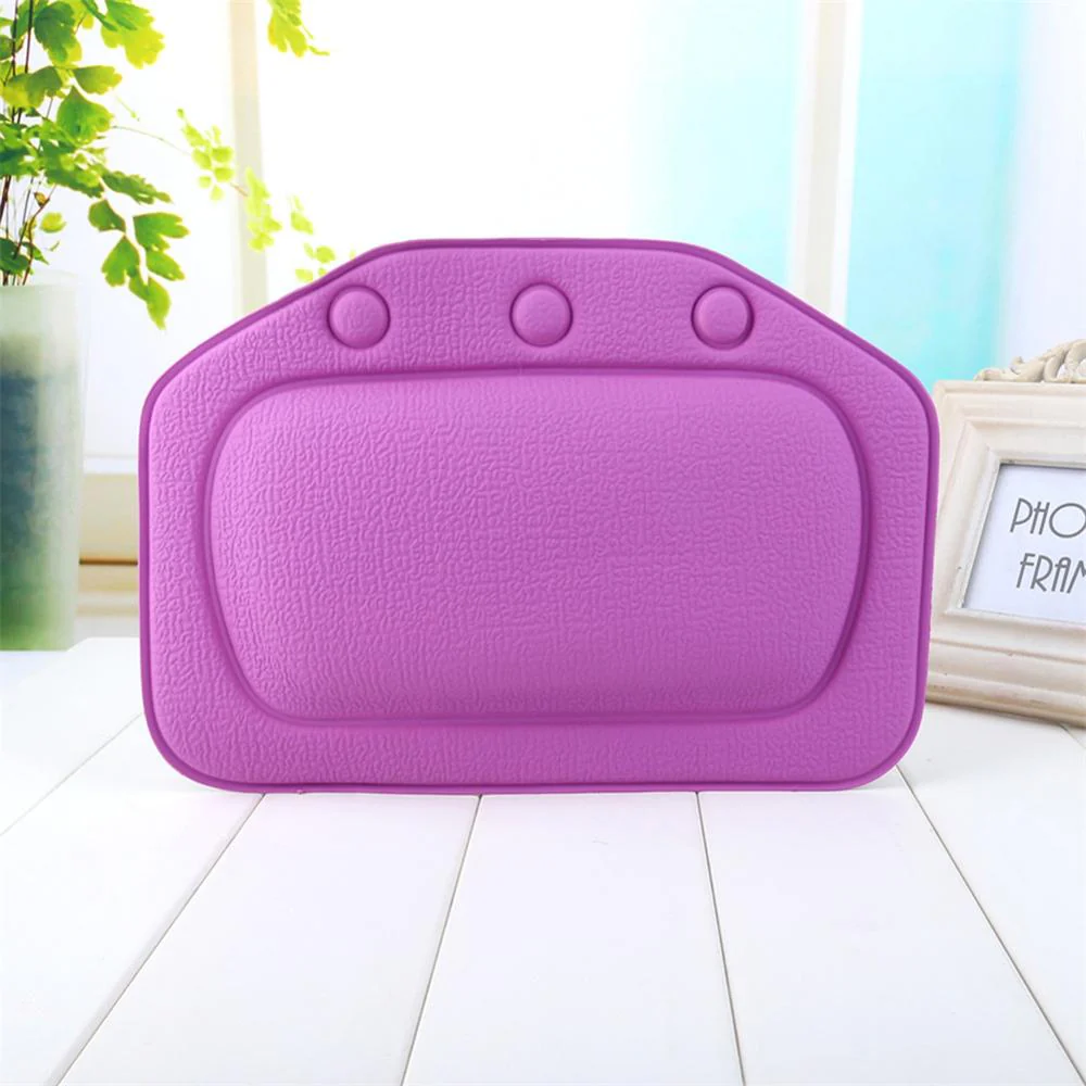 HULIANFU Soft Bathtub Pillow Headrest Waterproof PVC Bath Pillows Cushion Head Neck Rest Pillows With Suction Cups Bathroom Accessories - Deanwangkt