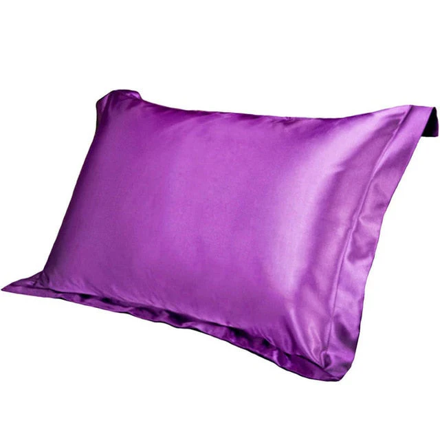 HULIANFU Pure Emulation Silk Satin Pillowcase Comfortable Pillow Cover Pillowcase For Bed Throw Single Pillow Covers - Deanwangkt