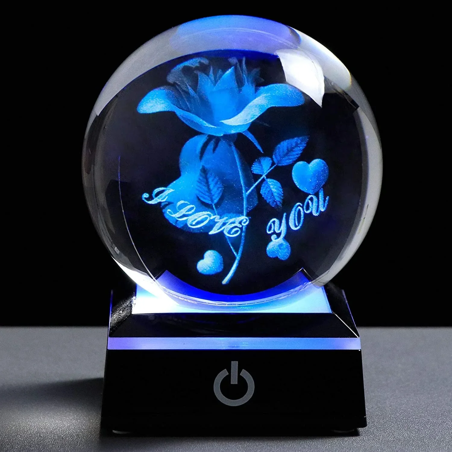 HULIANFU New 80mm K9 Crystal Solar System Planet Globe 3D Laser Engraved Sun System Ball with Touch Switch LED Light Base Astronomy Gifts - Deanwangkt