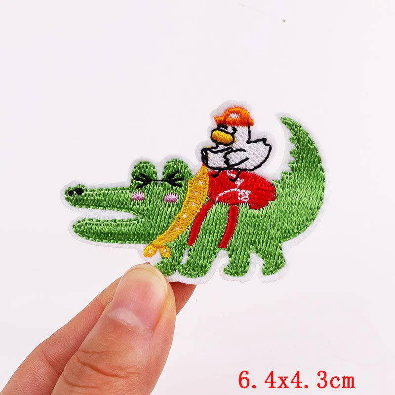 HULIANFU Mushroom Applique Embroidered Patches On Kids Clothes DIY Iron On Patches Cartoon Patches For Clothing Stickers Animal Badges - Deanwangkt