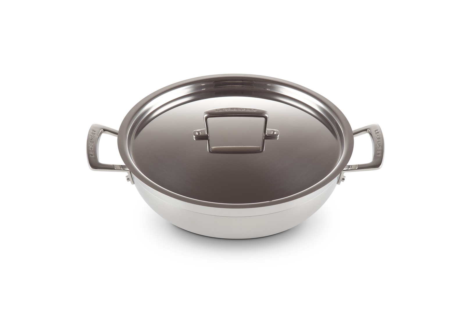 3-ply Stainless Steel Shallow Casserole with Lid
