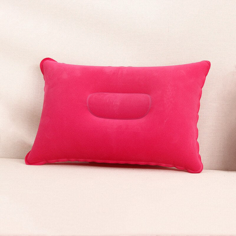 HULIANFU Portable Ultralight Inflatable PVC Nylon Air Pillows Camping Sleep Cushion Travel Hiking Beach Car Plane Head Rest Camp Gears - Deanwangkt