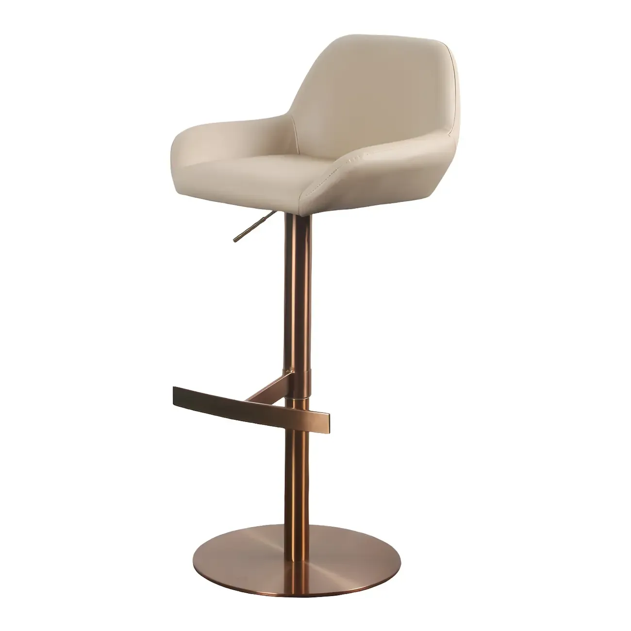 Glossy Metal Bucket Swivel Adjustable Bar Stools