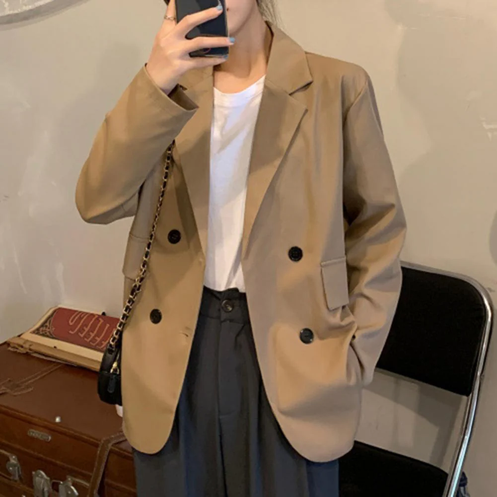 Formal Women's Blazers Autumn Jacket Coat Solid Celmia Elegant OL Casual Loose Long Sleeve Business Buttons Coats Blazers - Deanwangkt