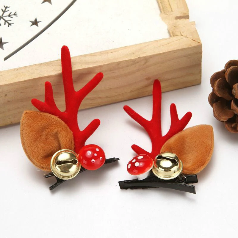 HULIANFU 2026  Christmas Headband Adornment Cute Antler Festival Style Headband Reindeer Ornaments Party Horns Cosplay Accessories - Deanwangkt