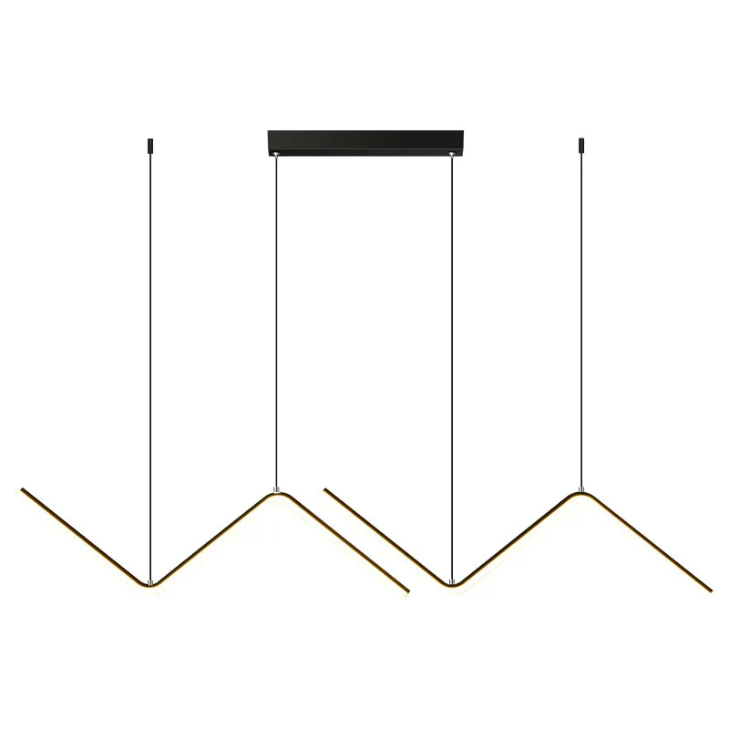 HULIANFU Nordic Pendant Light Art Line Led Haning Lamp Geometric Chandelier Indoor Lights For Restaurant Bar Front Desk Office Decoration - Deanwangkt