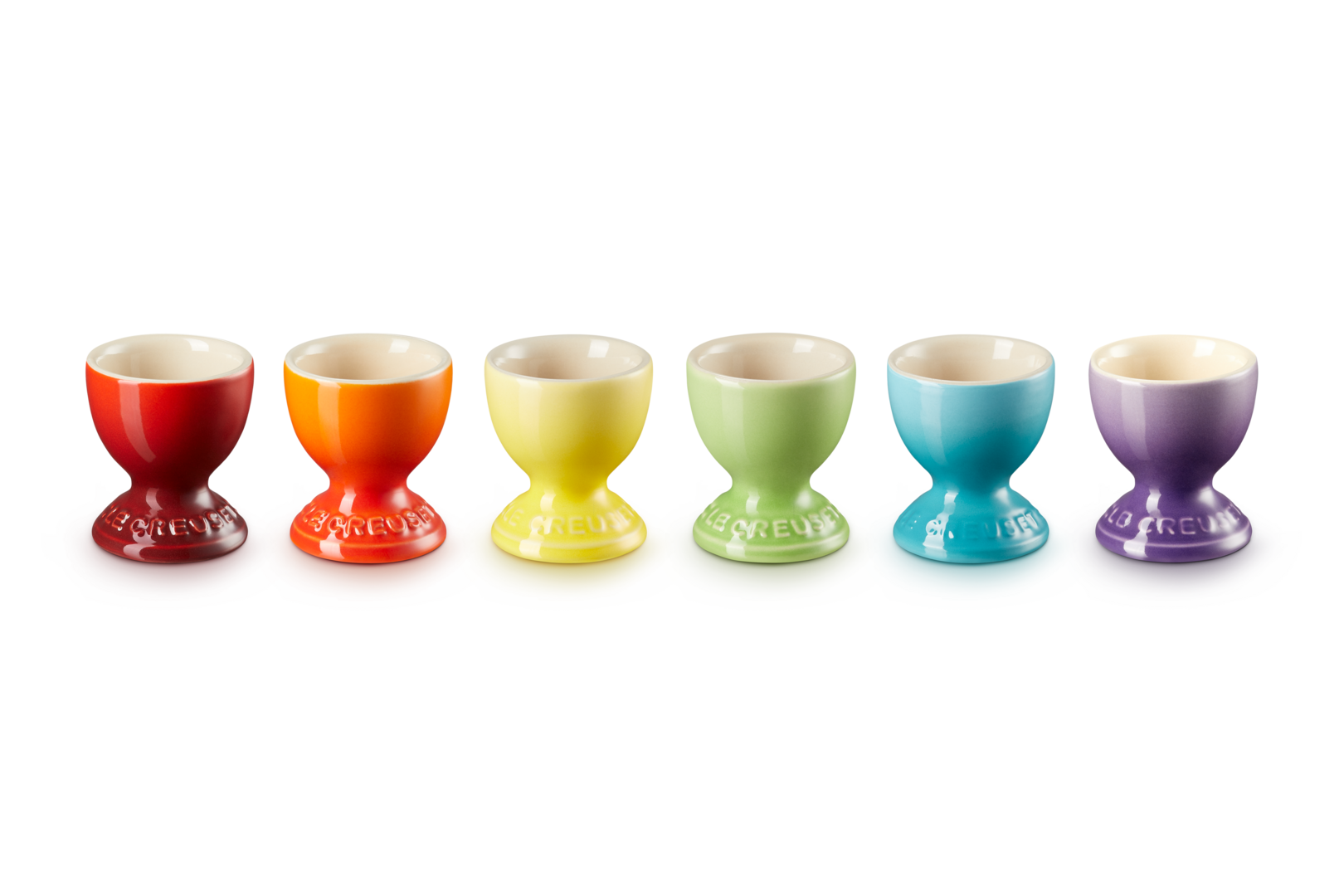 Stoneware Rainbow Set of 6 Egg Cups