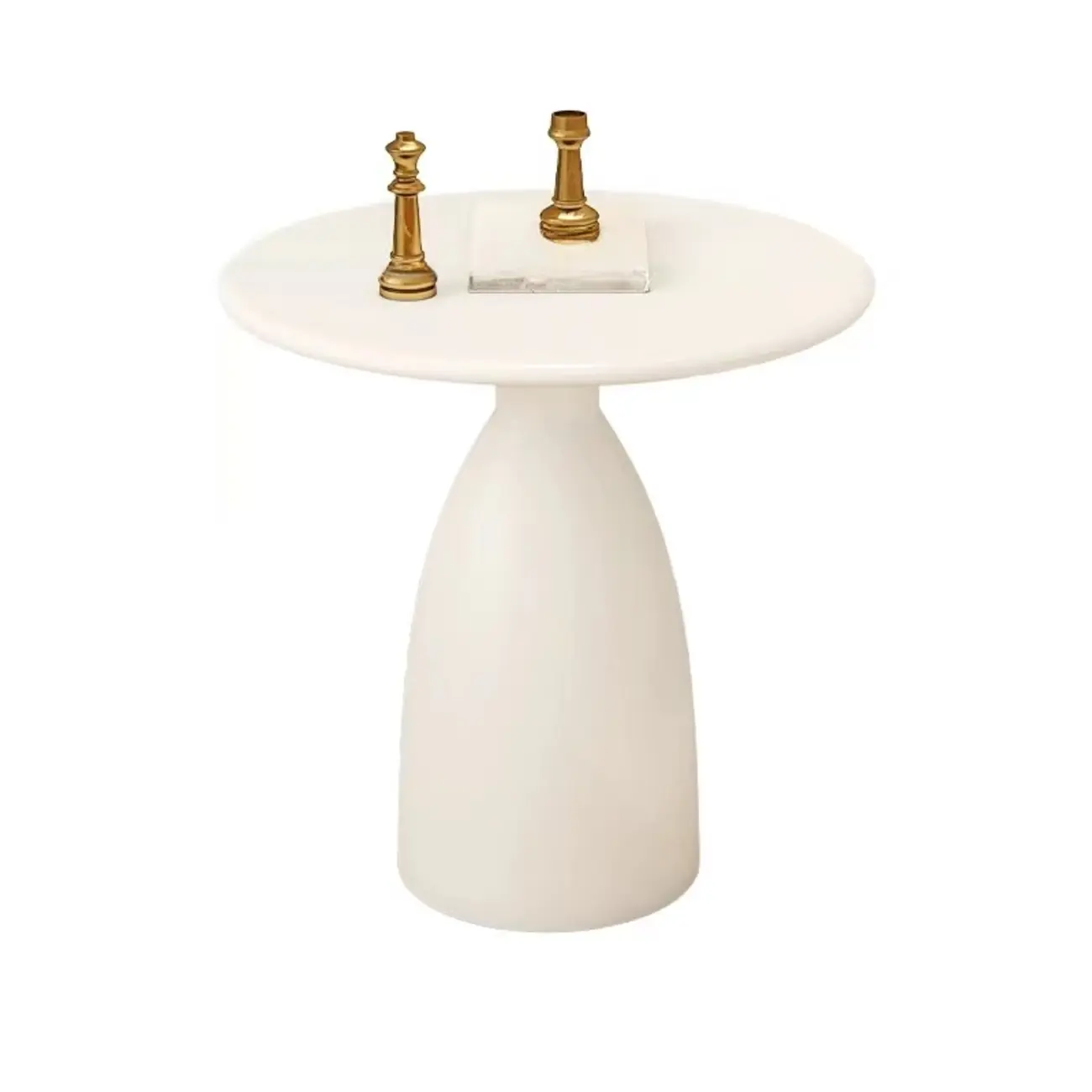 Minimalist Black Metal Round Side Table for Living Room