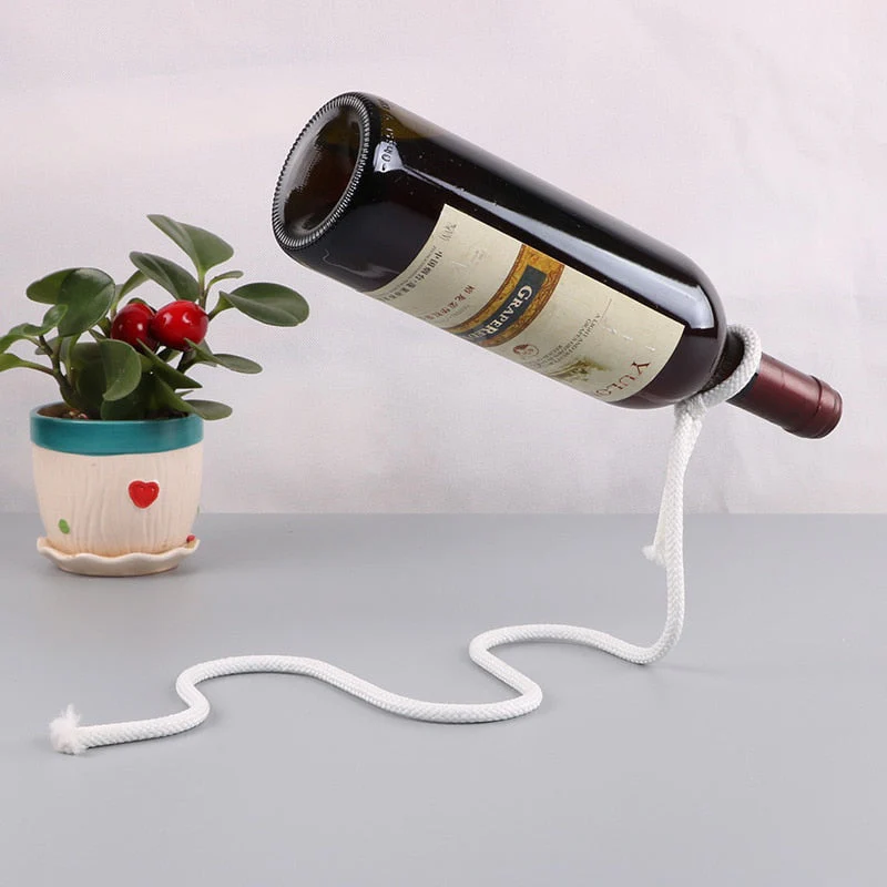 HULIANFU   YES Magic Metal Hanging Suspension Chain Wine Racks European Retro Creative Handmade Restaurant Bar Stand Bracket Display Stand - Deanwangkt