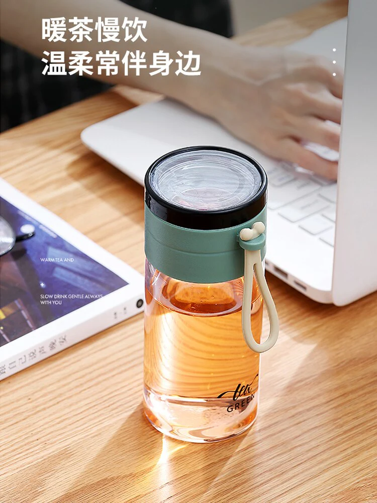 HULIANFU Portable and Simple Office Cup Juice Cup Cold Drink Glass Travel Wine Glass Double Wall Wine Glass Creative Caneca Home Eg50bl - Deanwangkt