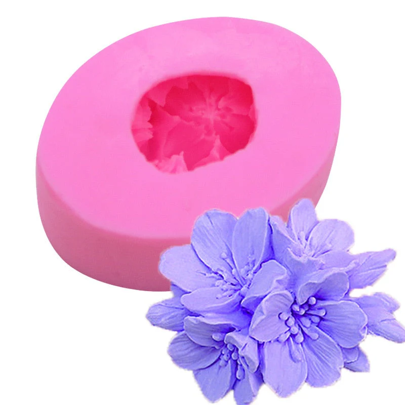 HULIANFU Silicone Soap Mold for Making Rose Flower Fondant 3d DIY Form Handmade Cake Decorating Sugarcraft Moulds Silicon Mold Tools - Deanwangkt