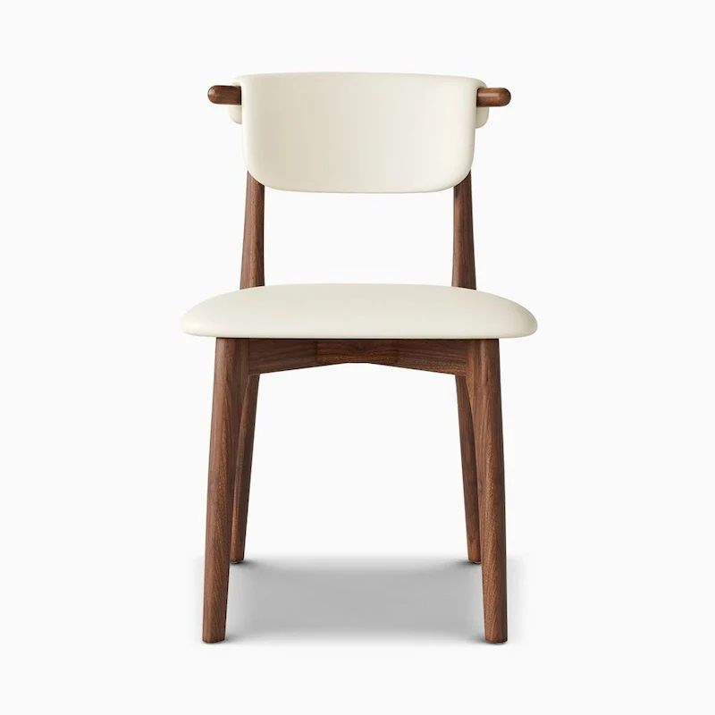 71 Modern Rectangular Dining Table with Stone Table-top, Wood Legs