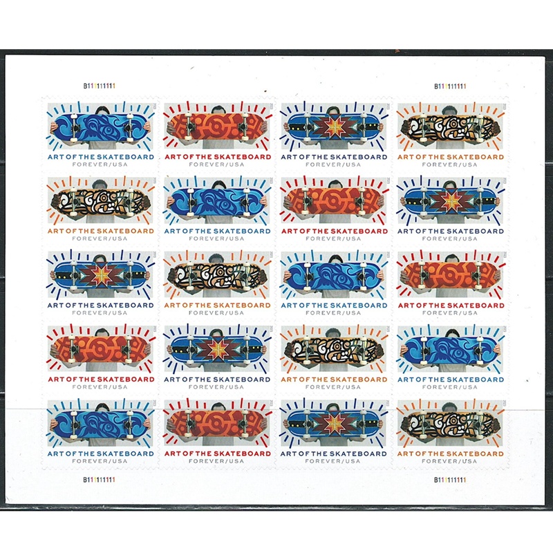 Art of the Skateboard 2023, (Sheet of 20) - TWENTYSTAMPS