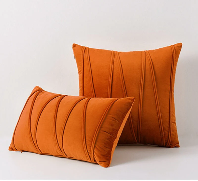 HULIANFU Inyahome New Art Velvet Yellow Blue Pink Solid Color Cushion Cover Pillow Cover Pillow Case Home Decorative Sofa Throw Decor - Deanwangkt