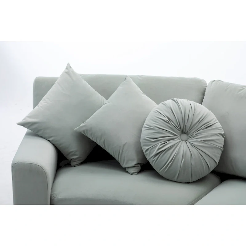 136 Velvet Semicircle couch Modular Curve Sectional Sofa