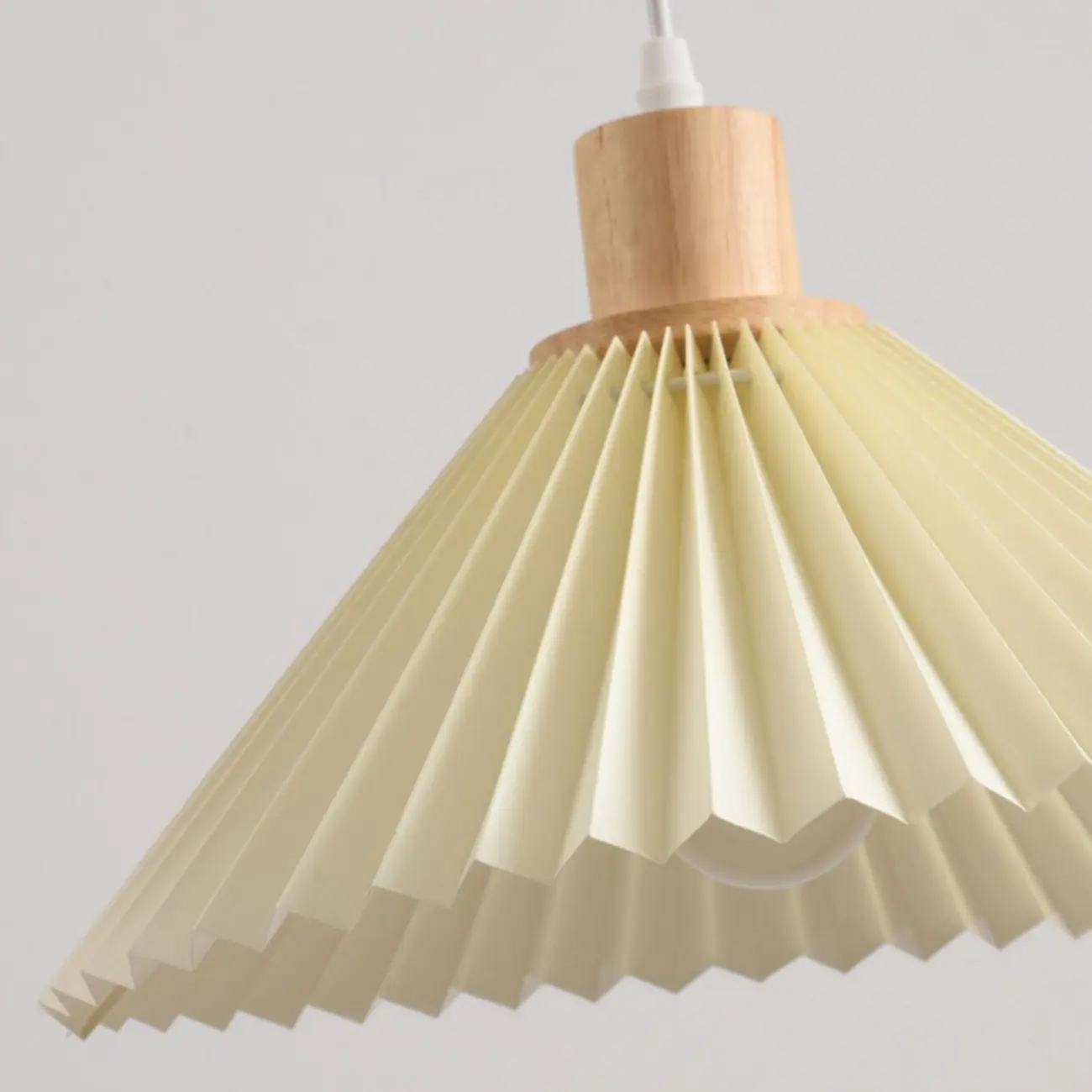 Modern Beige Pleated Fabric Kitchen Pendant Light