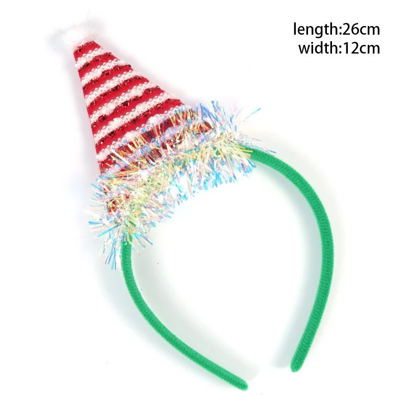 HULIANFU 2026  Christmas Headbands Christmas Tree Reindeer Antlers Hairband Xmas Party Kids Hairhoop  Christmas Glasses Photo Booth Props - Deanwangkt