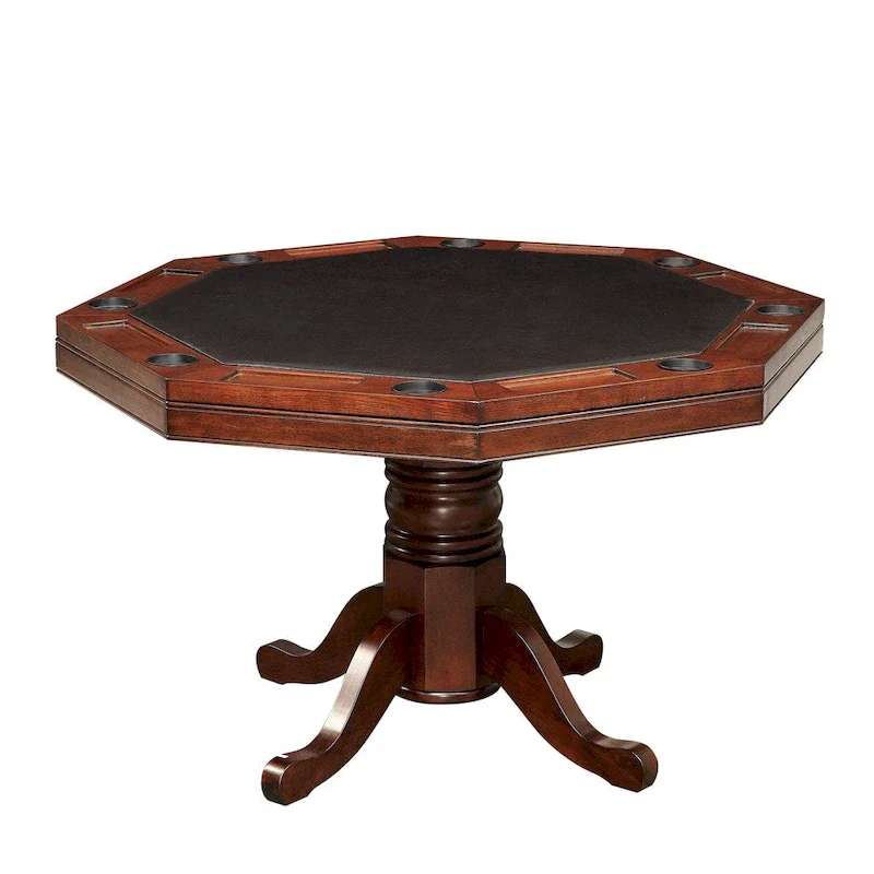 Gary Traditional Cherry Solid Wood Poker Table by Furniture of America