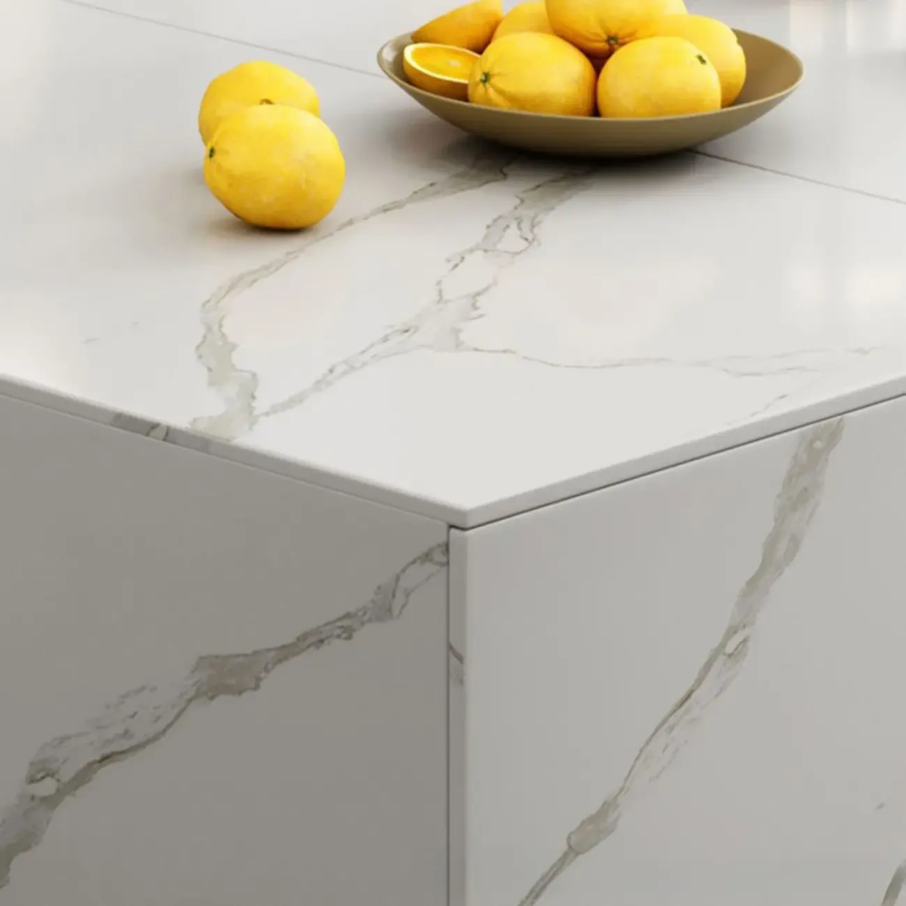 94.5 White Rectangle Stone TV Stand with Fireplace & Light