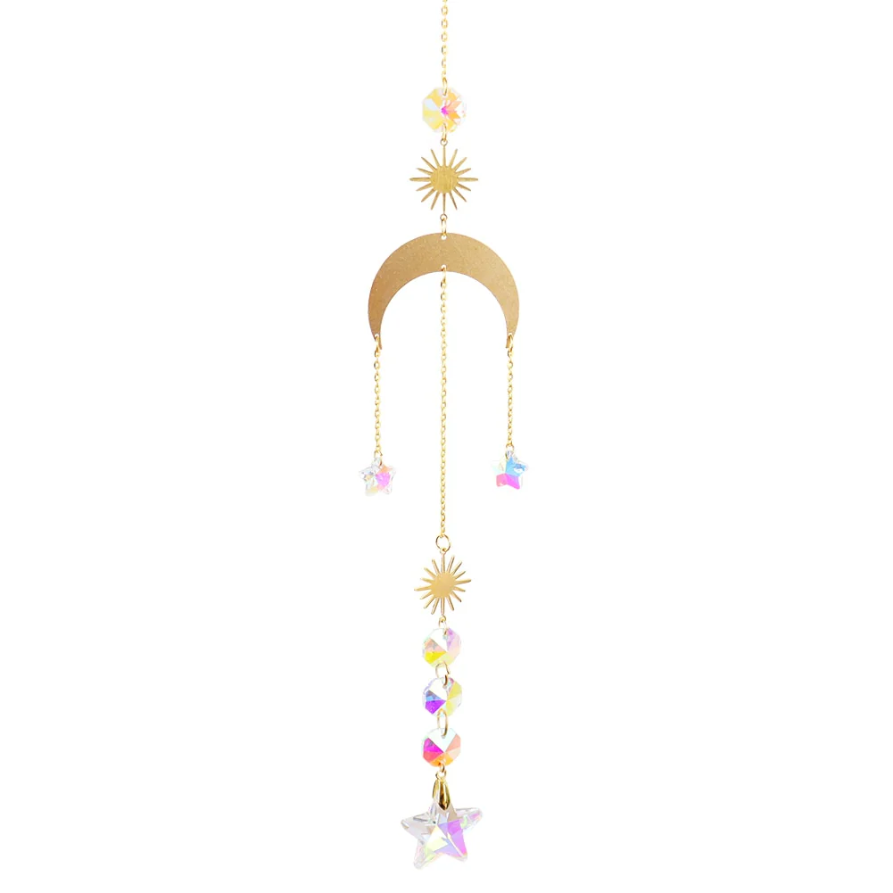 HULIANFU Prism Suncatcher,Hanging Window Crystals,Rainbow Light Catcher,Crystal Sun 50mm Catcher,Summer Gift,Octagon Beads - Deanwangkt