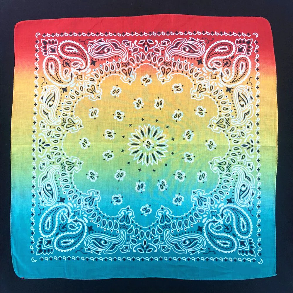HULIANFU Tie Dye Bandana Cotton Paisley Bandanas Headbands Cowboy Handkerchiefs for Men and Women Colorful Hip-Hop Cycling Outdoor - Deanwangkt