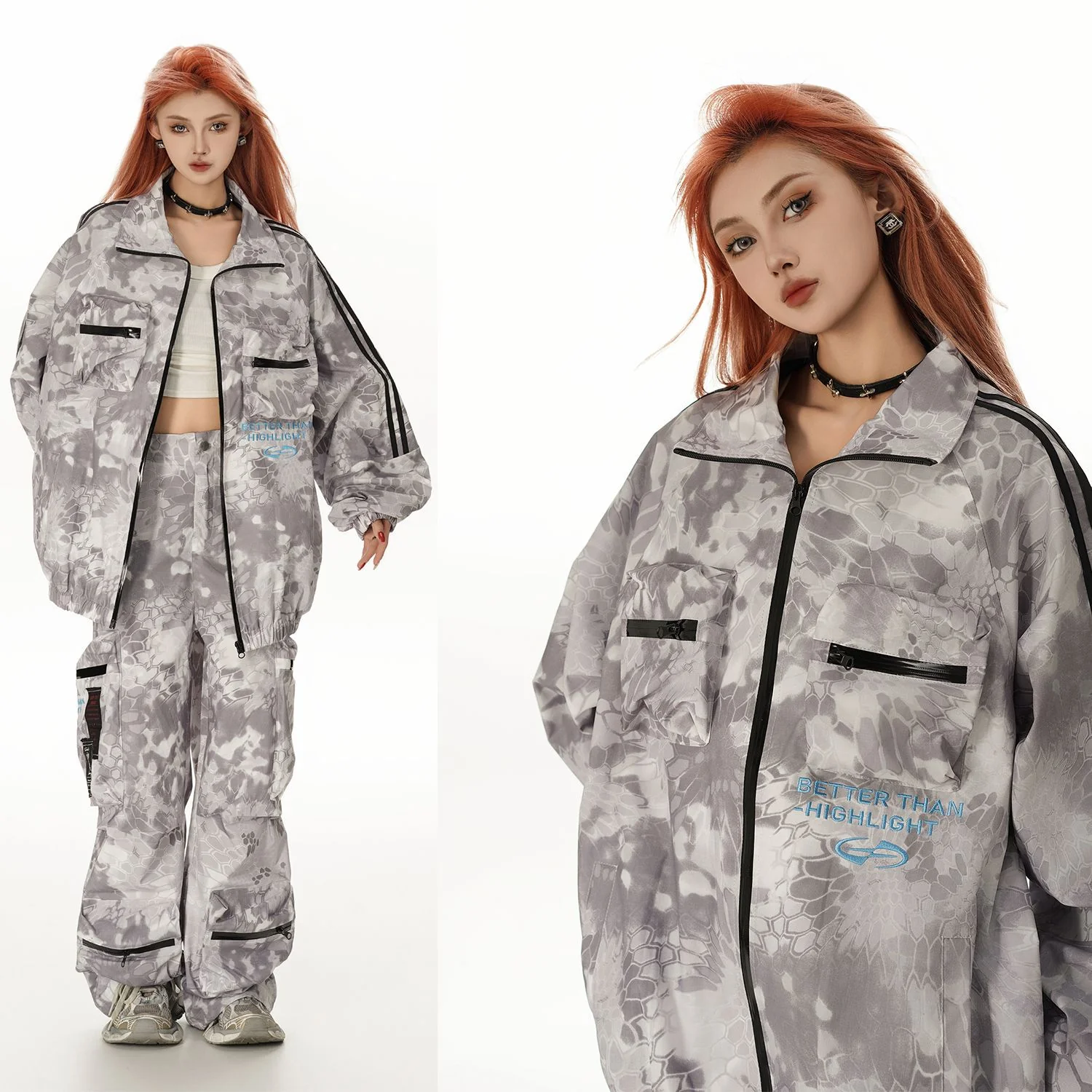 K07-Mankun popular autumn and winter new n retro street trendy trench coat trendy snow multi-pocket jacket jacket - Deanwangkt