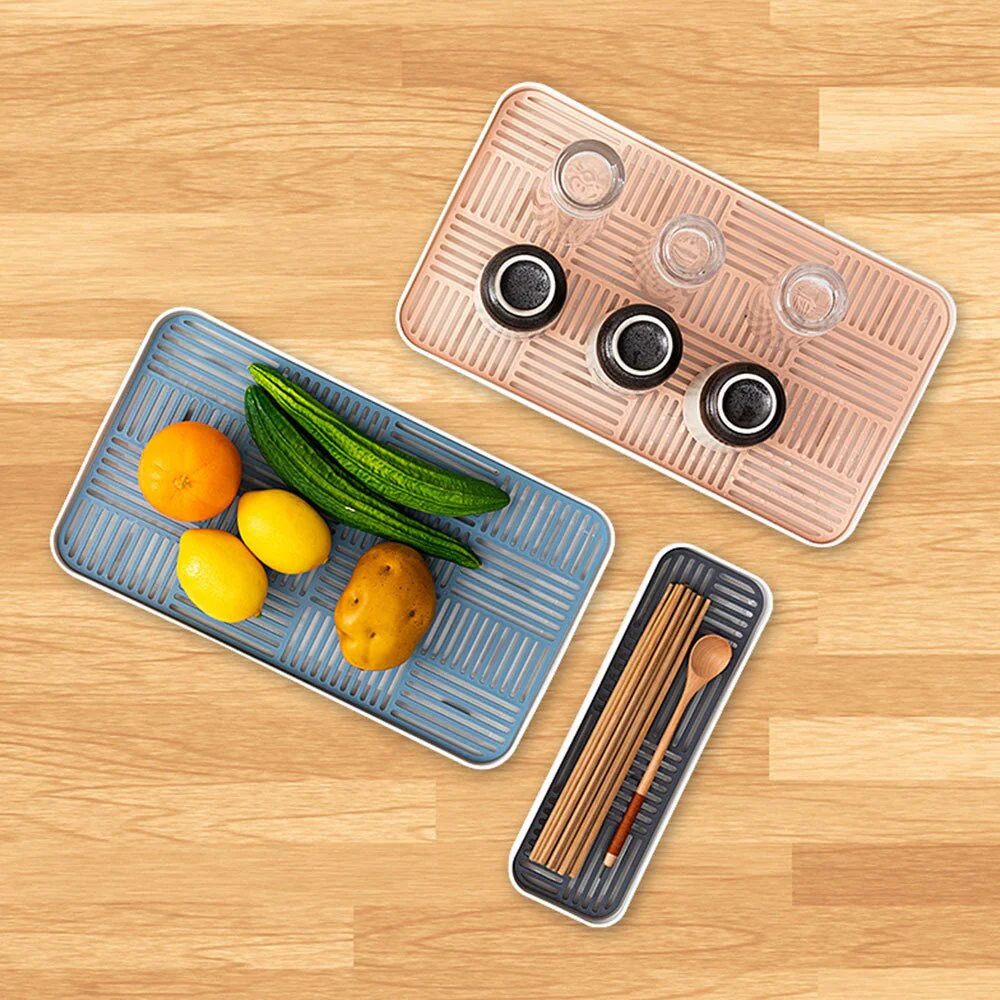 HULIANFU Sink Soap Organzier Rack Plastic Bathroom Storage Trays Sponge Holder Tableware Drain Storage Dish Kitchen Storage Accessories - Deanwangkt