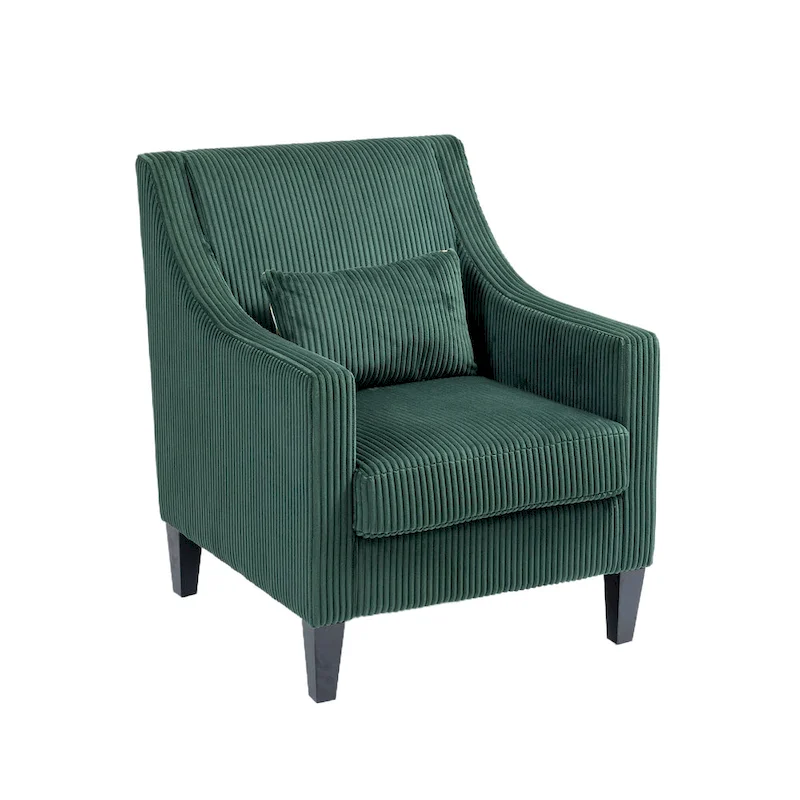 Emerald Modern 26.8 Arm Chair with Rubber Wood Legs