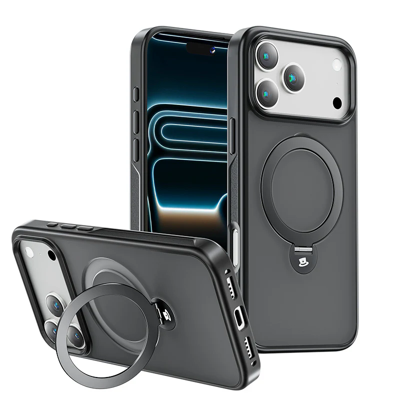 MAGIC JOHN 360° Invisible Magnetic Stand iPhone 17/ Air/ Pro/ Pro Max Case