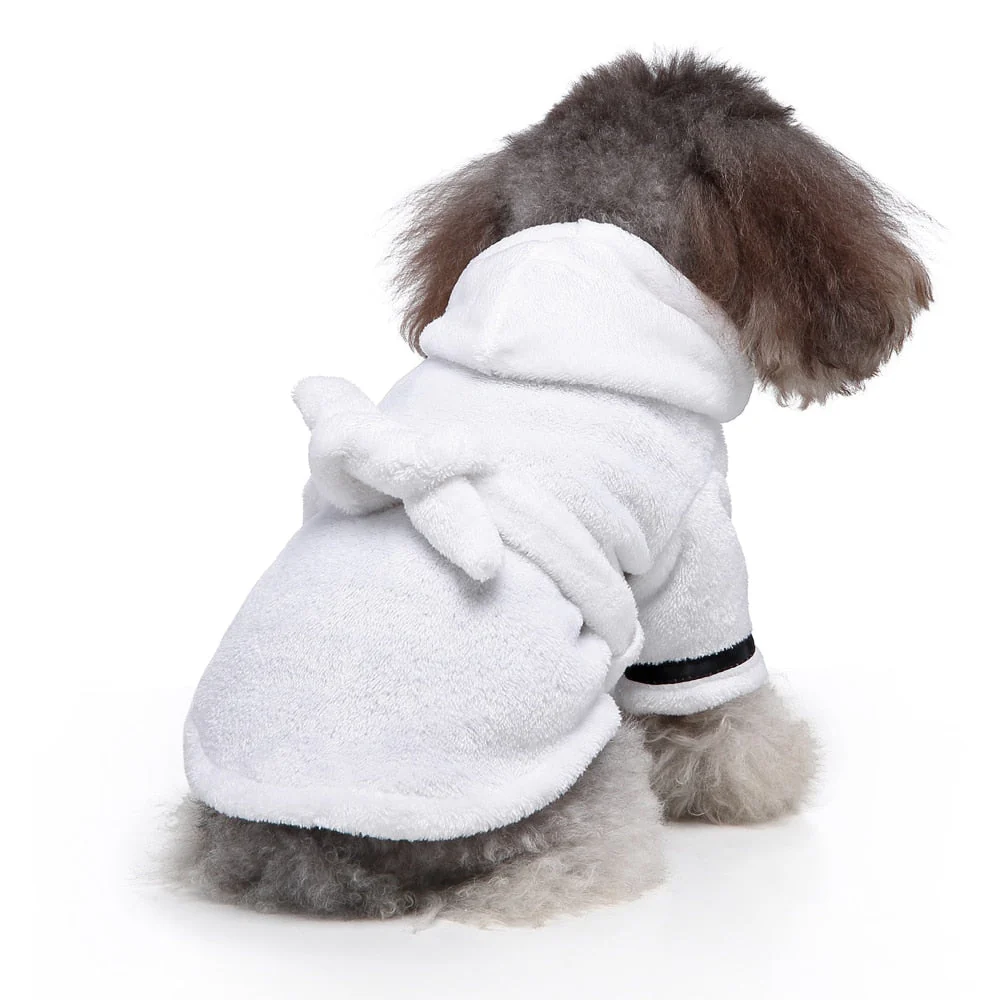 HULIANFU Pet Bathrob Dog Pajamas Sleeping Clothes Soft Pet Bath Drying Towel Clothes winter Warm pajamas for Puppy Dogs Quick Drying - Deanwangkt