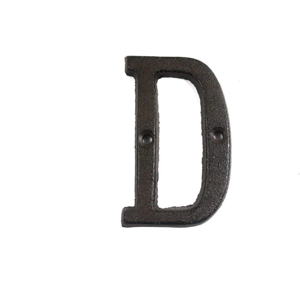 HULIANFU Metal Letters Numbers Cast Iron Decoration House Sign Doorplate DIY Cafe Wall CLH@8 - Deanwangkt