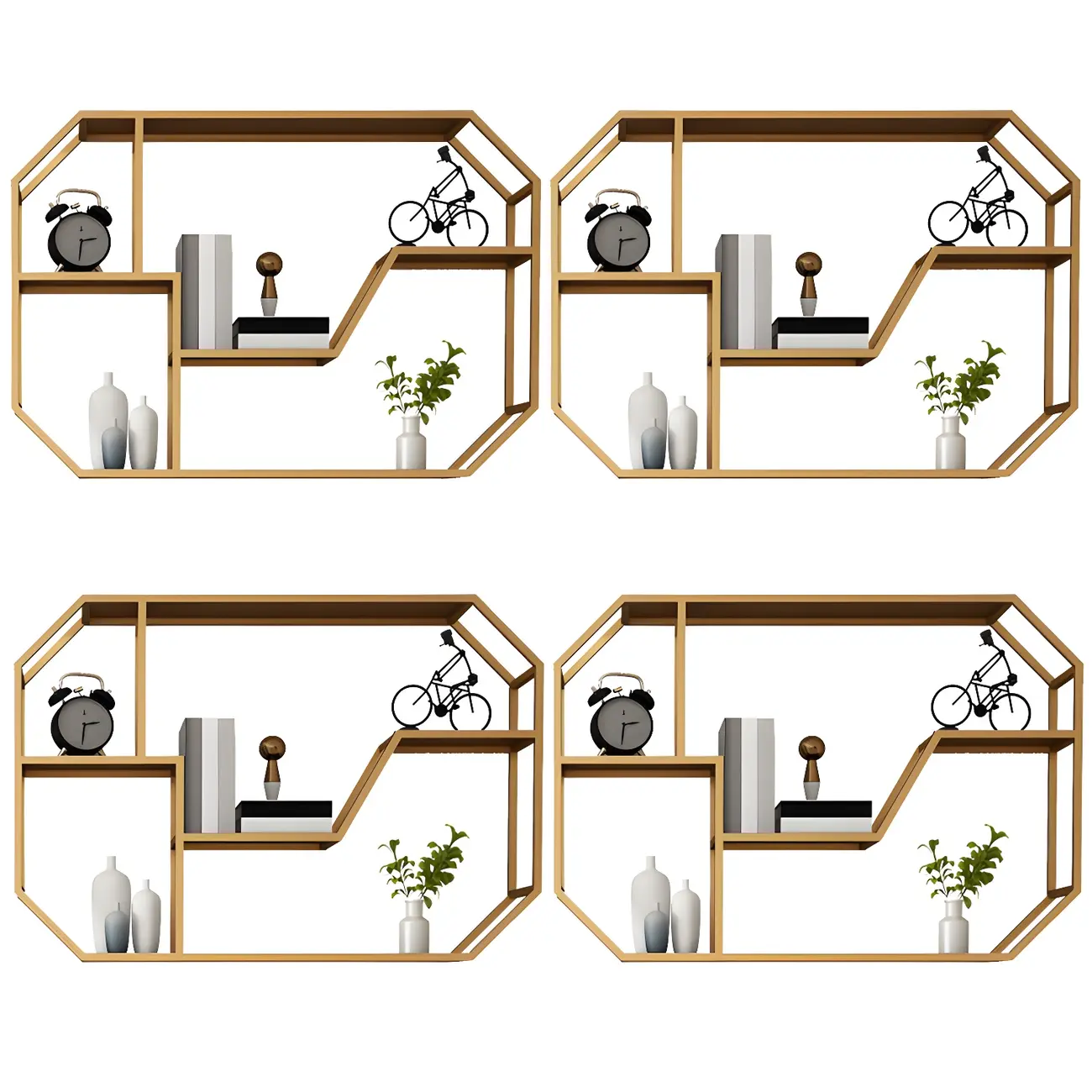 Simple Metal Black Wall-Mounted Wine Bottle Rack