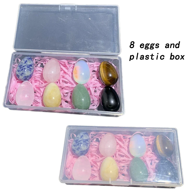 HULIANFU Natural Crystal Stone Egg Polished Agate Quartz Obsidian Minerale Jewelry Transfer Home Decoration Healing Craft DIY Gift Toy - Deanwangkt