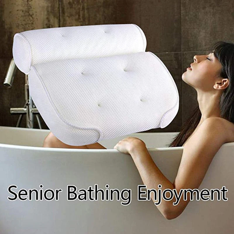 HULIANFU SPA Bath Pillow Bathtub Pillow with Suction Cups Neck Back Support Thickened Bath Pillow for Home Spa Tub Bathroom Accessories - Deanwangkt
