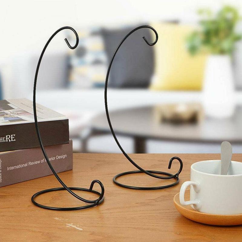 HULIANFU 2026  Christmas Bauble Holder Ornaments Hanging Display Stand L Metal Shape Hanger Plant Stand Wrought Iron Holder Flower Basket - Deanwangkt