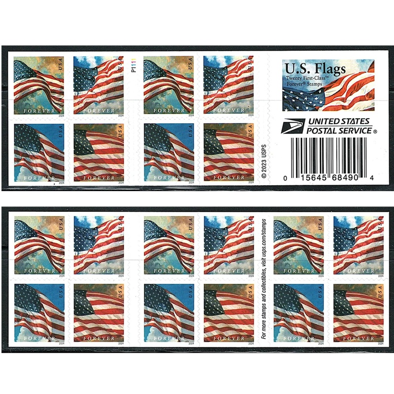 US Flag 2024, (Book of 20) - TWENTYSTAMPS