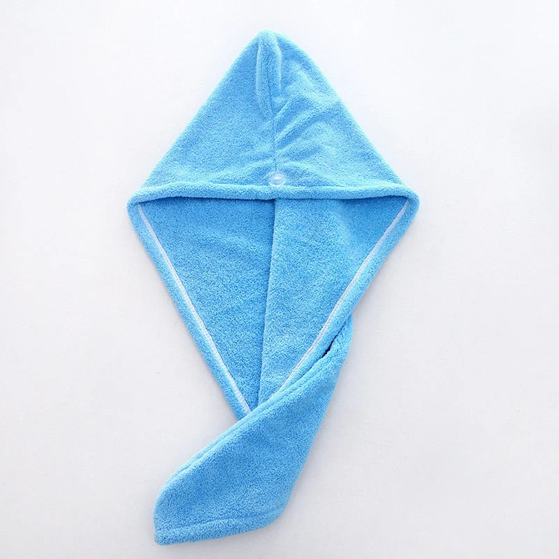 HULIANFU Magic Microfiberrapid drying hair towel towels bathroom Bath Wrap Hat Quick Cap Turban Dry toallas - Deanwangkt