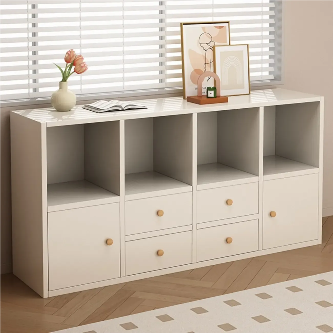 Modern Wooden Compact Office Storage Withe Bookcase
