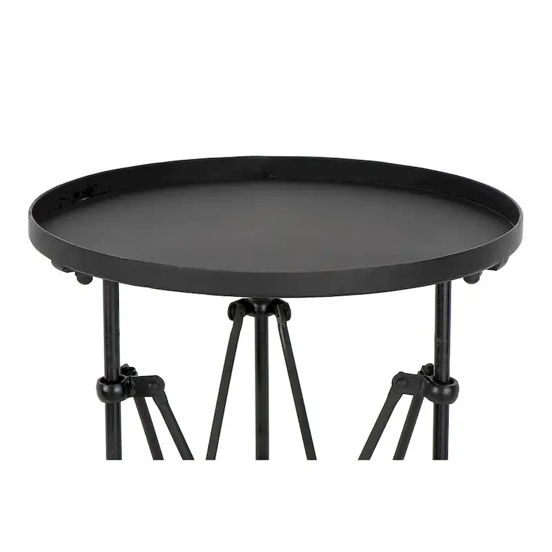 Round Metal Side Table with Claw Feet