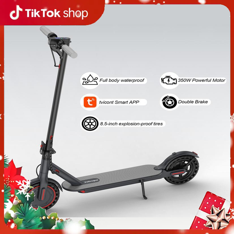 Electric Scooter – 19 MPH Max Speed, with Seat and Luggage Box, 8.5